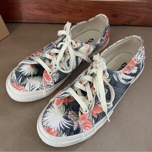 Superga Sneakers Hawaiian Print Blue and Orange Size 7-1/2